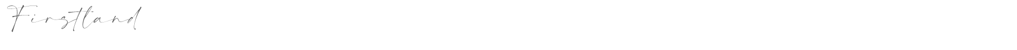 Sample characters Firstland Font